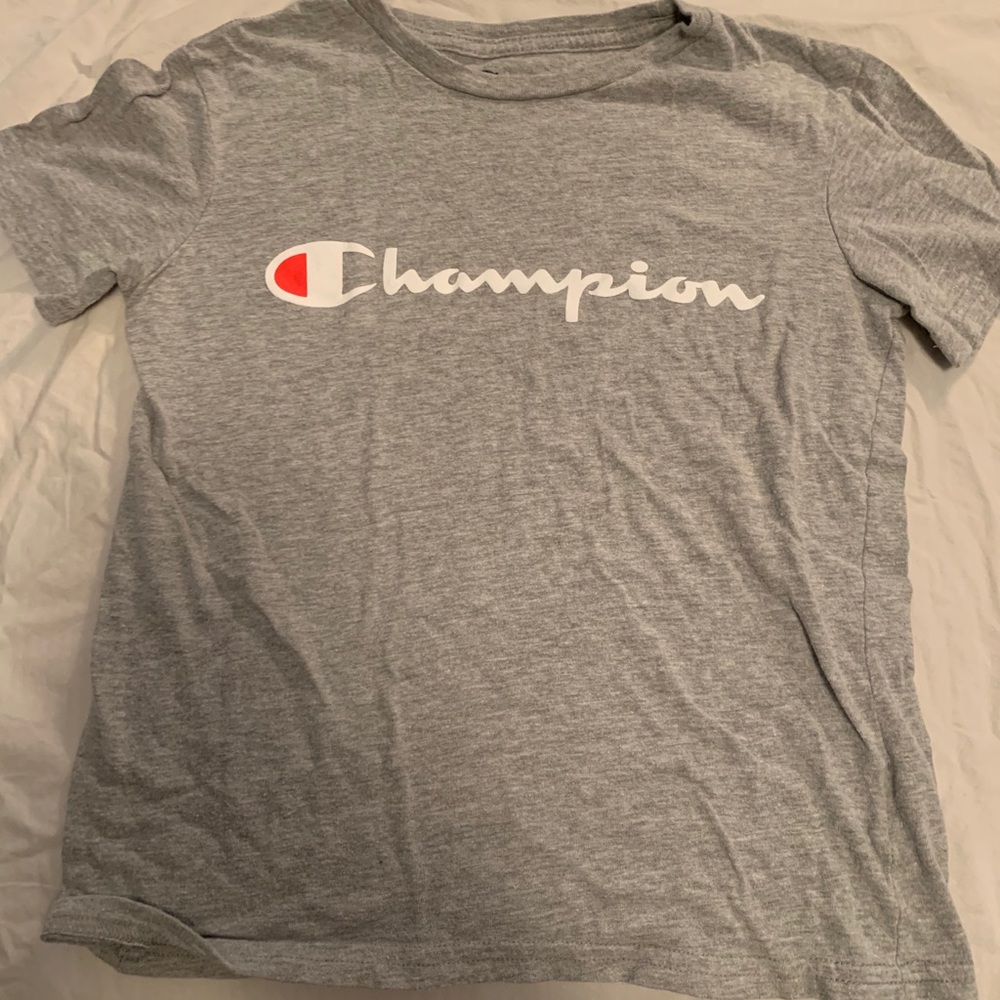 Gray champion kids shirt